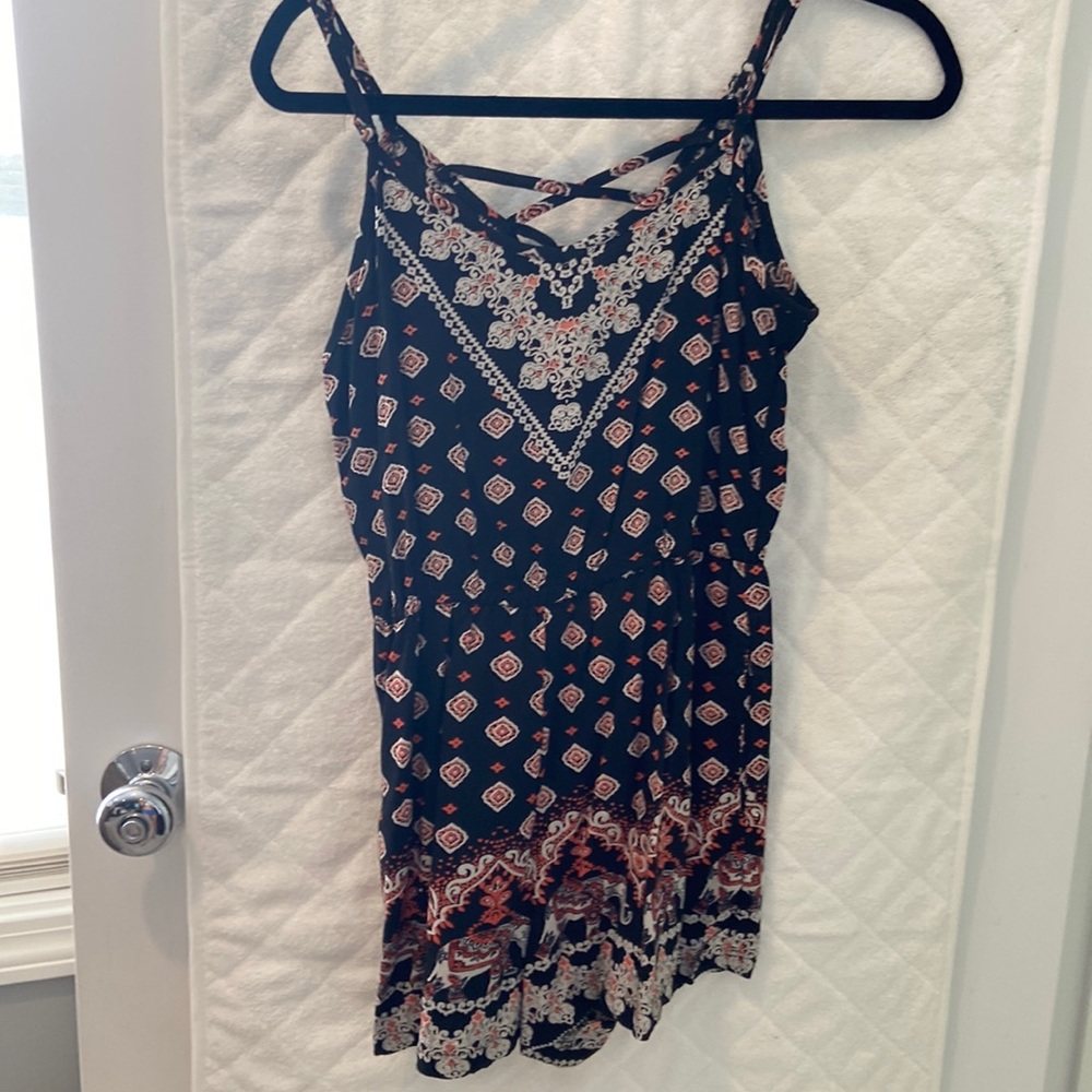 Cute printed cotton romper, size small